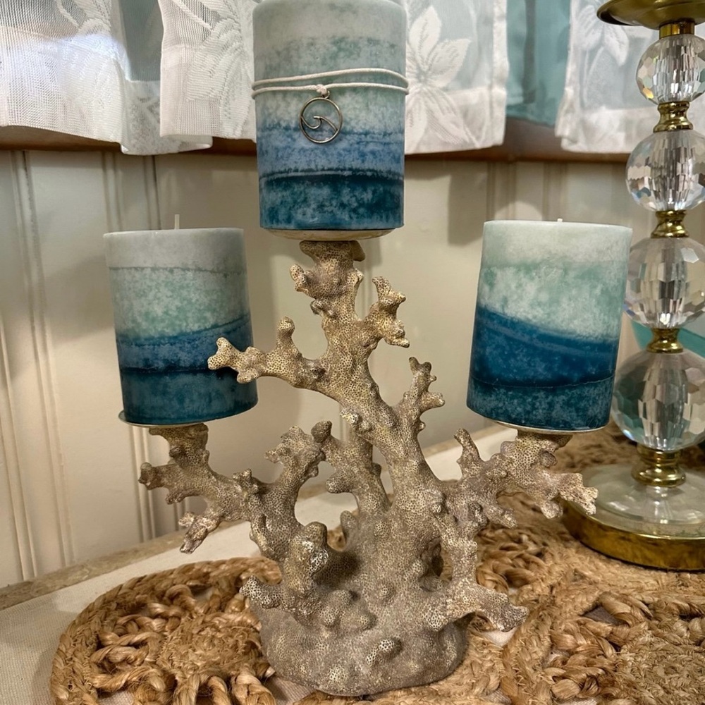Retired Touch of Class coral candle holder